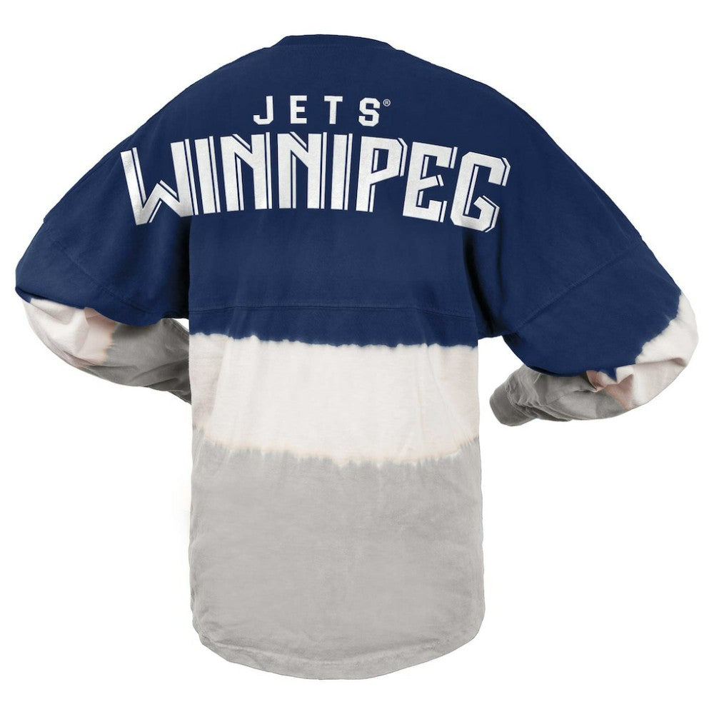 NHL Blue/Gray Winnipeg Jets Fanatics Women's Ombre Long Sleeve T-Shirt
