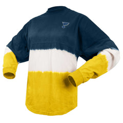 NHL Navy/Gold St. Louis Blues Fanatics Women's Ombre Long Sleeve T-Shirt