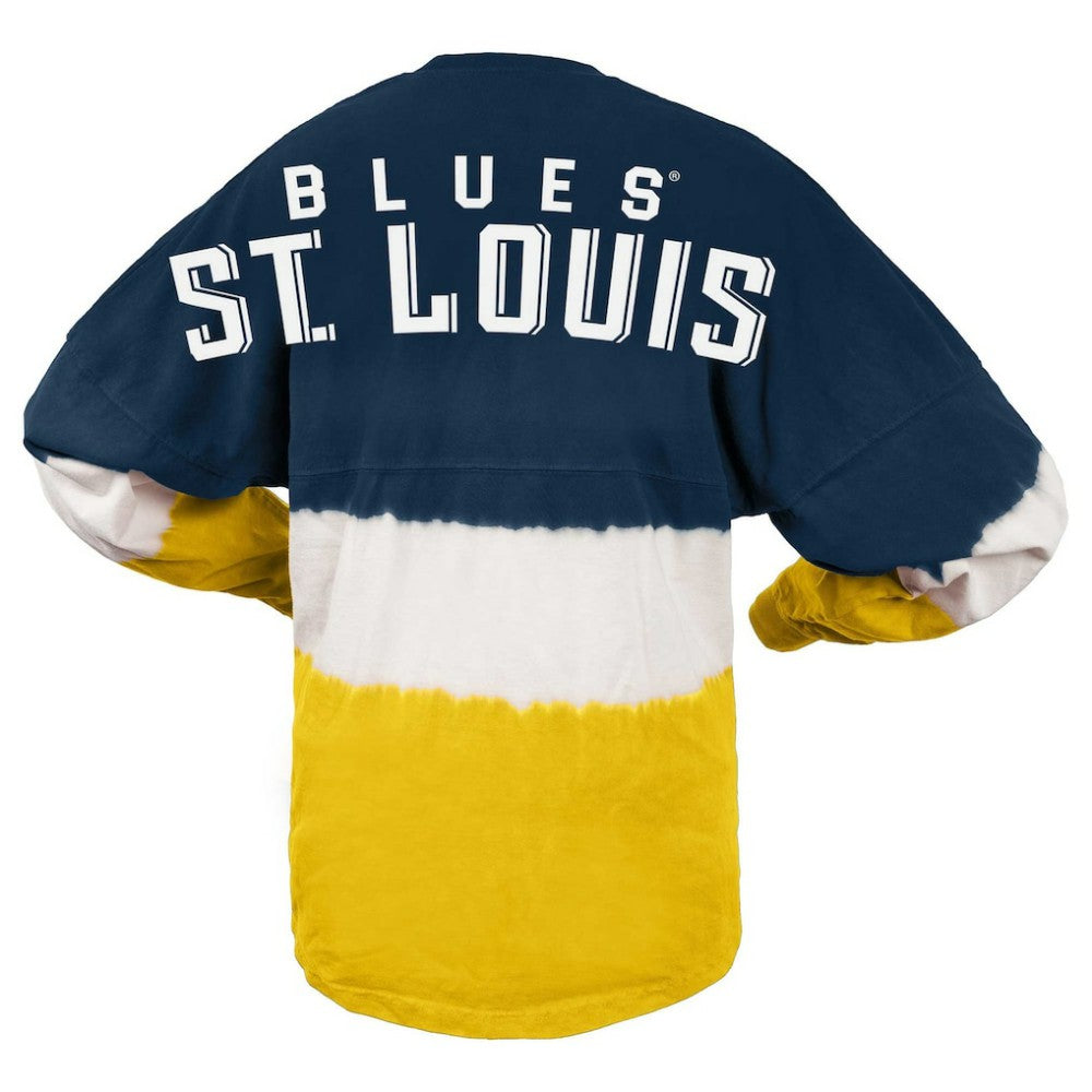 NHL Navy/Gold St. Louis Blues Fanatics Women's Ombre Long Sleeve T-Shirt