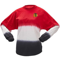 NHL Red/Black Chicago Blackhawks Fanatics Women's Ombre Long Sleeve T-Shirt