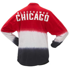 NHL Red/Black Chicago Blackhawks Fanatics Women's Ombre Long Sleeve T-Shirt