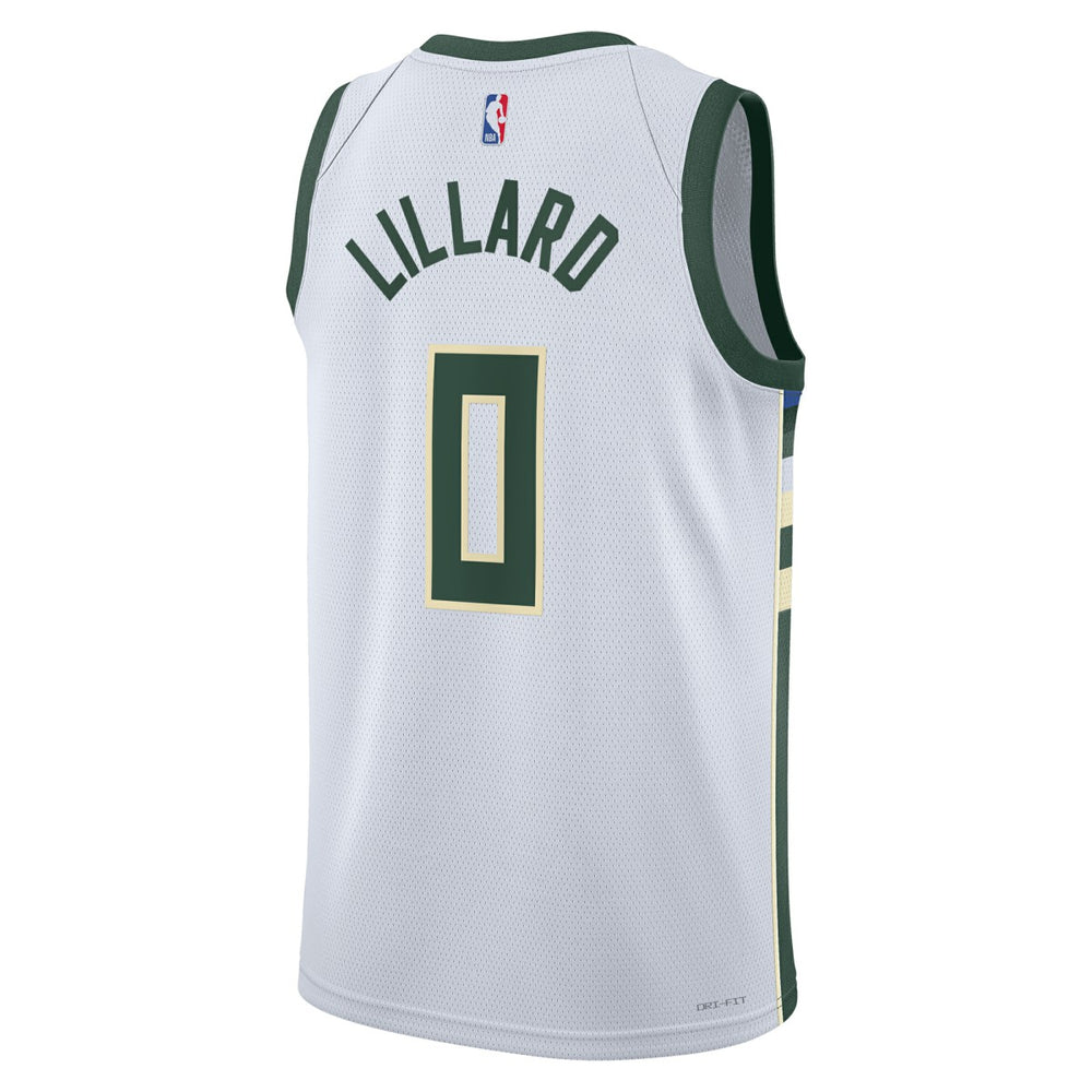 NBA Damian Lillard Milwaukee Bucks Unisex Fear The Deer Swingman Player Jersey