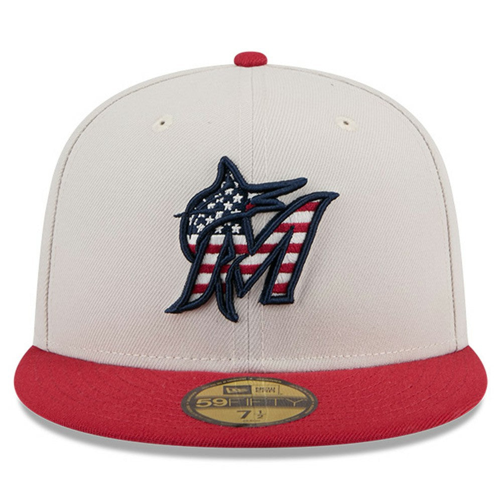 MLB Miami Marlins New Era 2024 Fourth of July 59FIFTY Fitted Hat