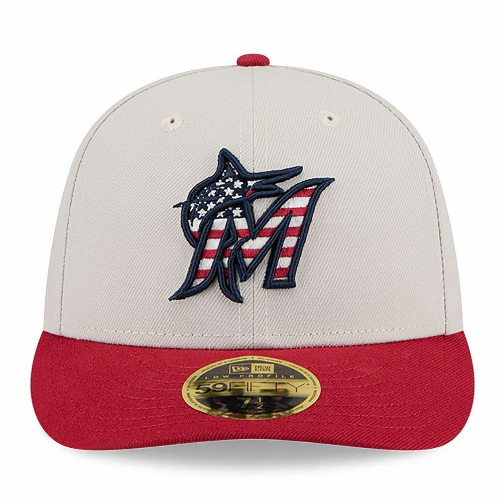 MLB Miami Marlins New Era 2024 Fourth of July Low Profile 59FIFTY Fitted Hat