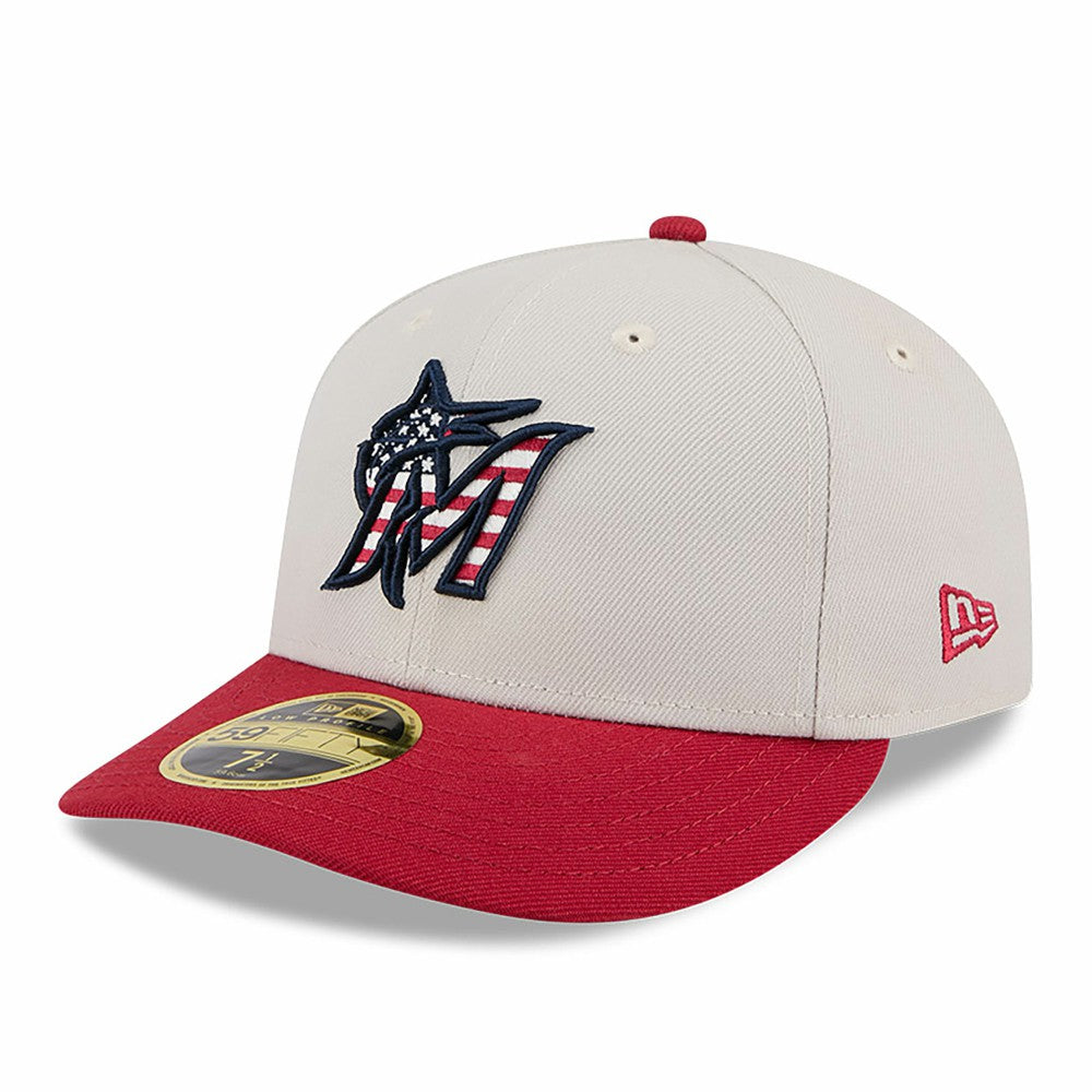 MLB Miami Marlins New Era 2024 Fourth of July Low Profile 59FIFTY Fitted Hat
