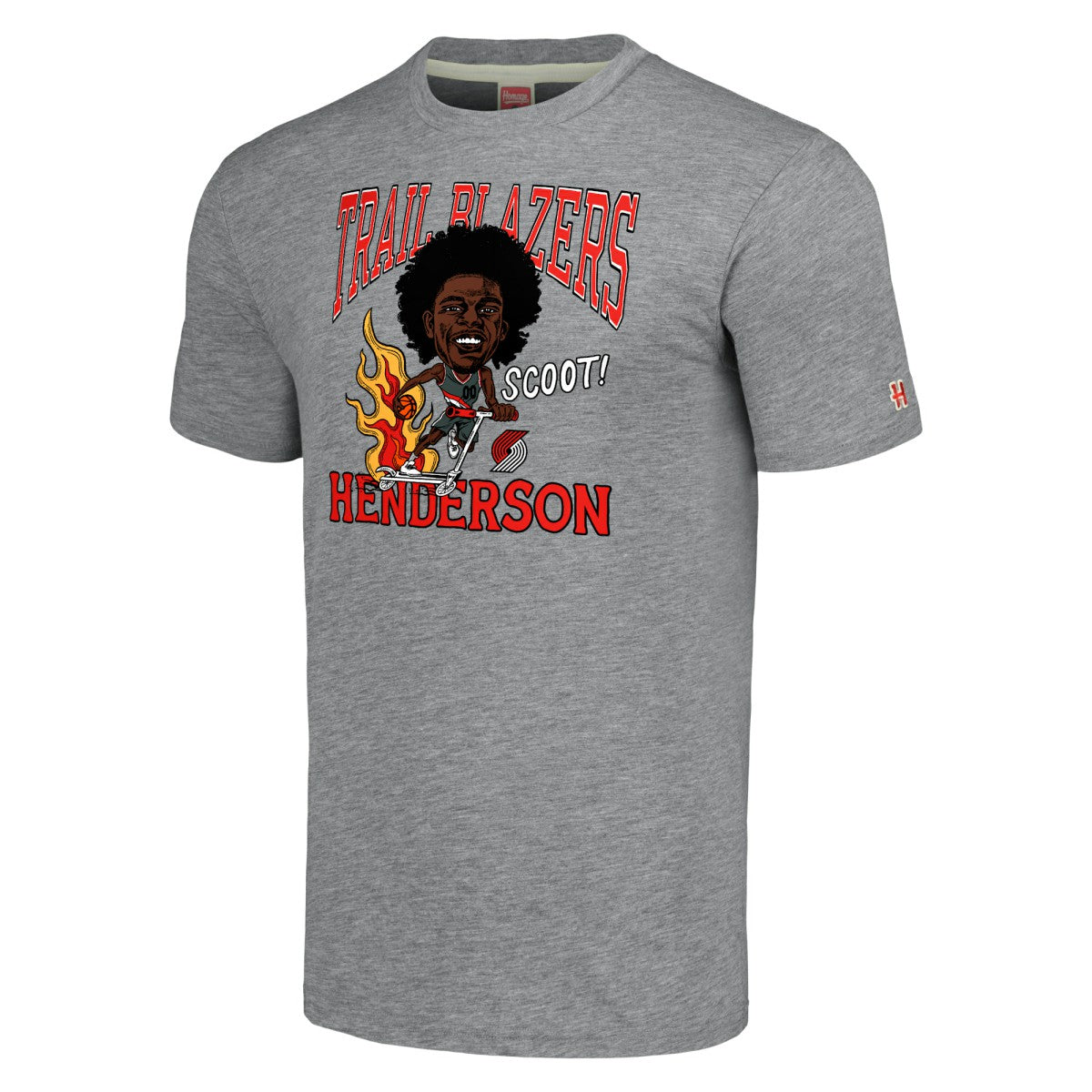 NBA Scoot Henderson Portland Trail Blazers Homage Caricature Tri-Blend T-Shirt