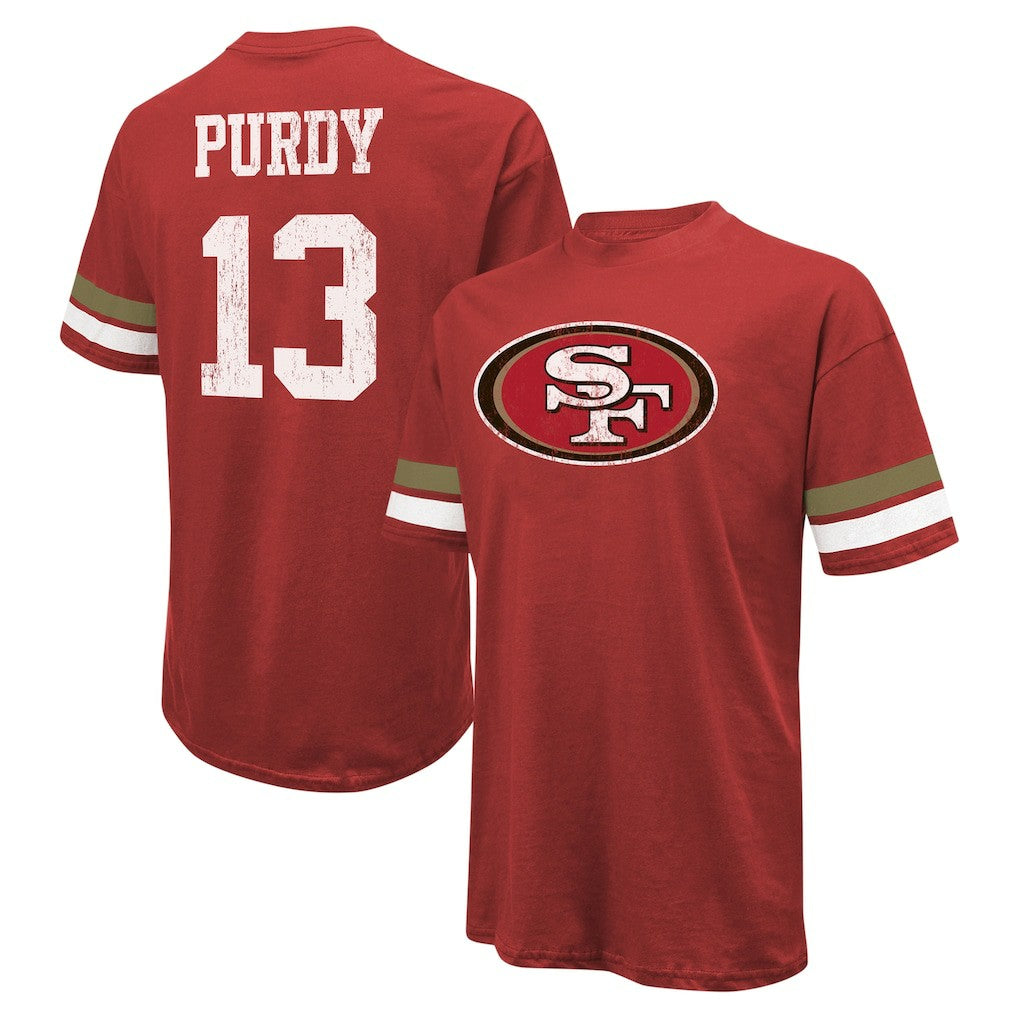 Brock Purdy  Majestic Threads Name & Number Oversize Fit T-Shirt - San Francisco 49ers
