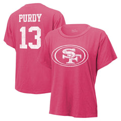Brock Purdy  Majestic Threads Women's Name & Number T-Shirt - San Francisco 49ers