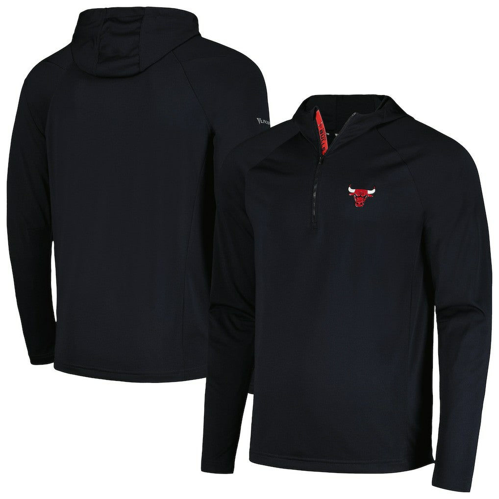 NBA Chicago Bulls Levelwear Zander Hoodie Raglan Quarter-Zip Top