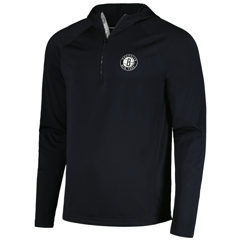 NBA Brooklyn Nets Levelwear Zander Hoodie Raglan Quarter-Zip Top