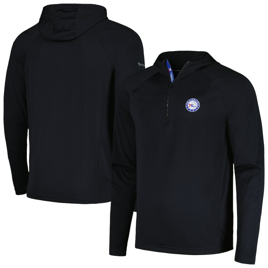 NBA Philadelphia 76ers Levelwear Zander Hoodie Raglan Quarter-Zip Top