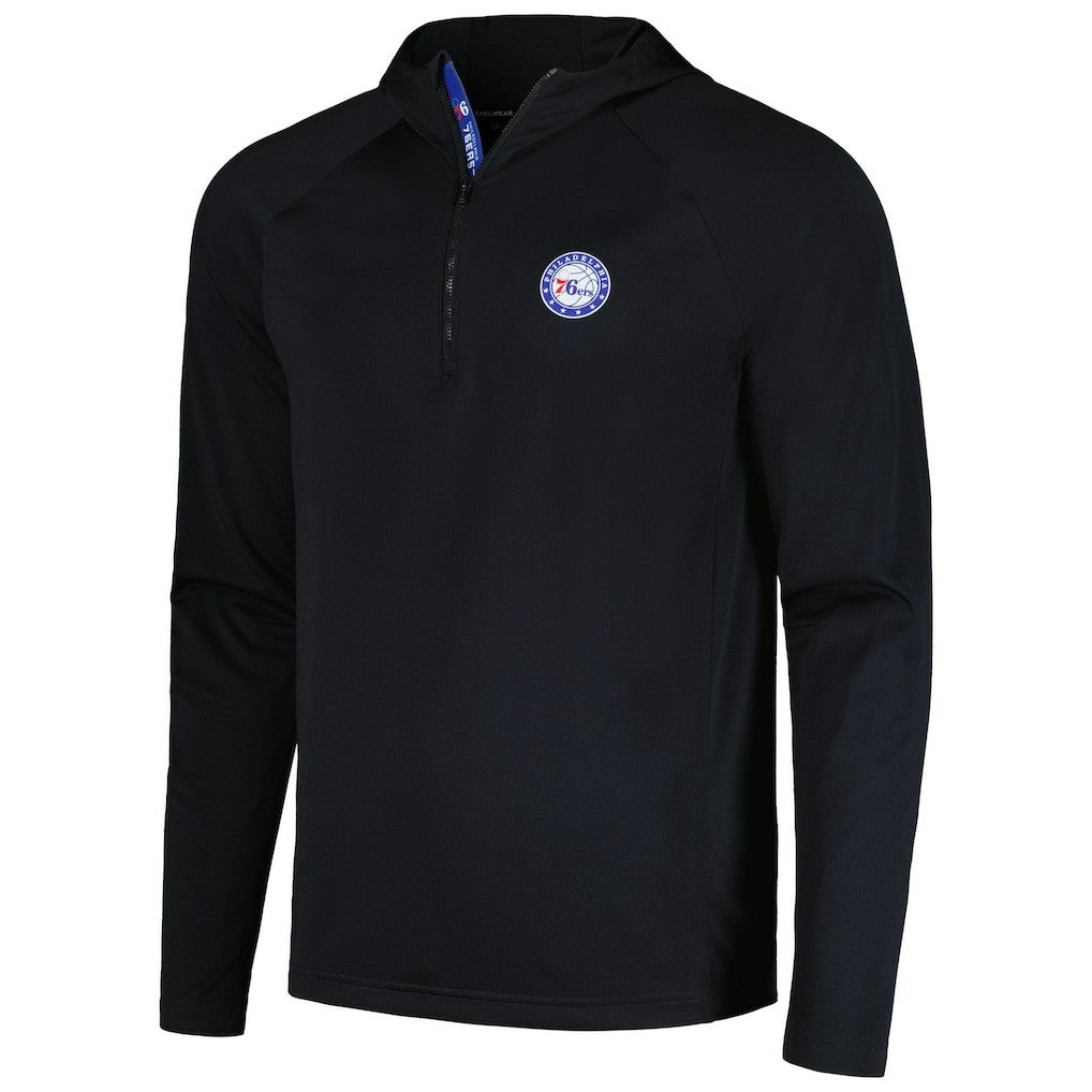 NBA Philadelphia 76ers Levelwear Zander Hoodie Raglan Quarter-Zip Top