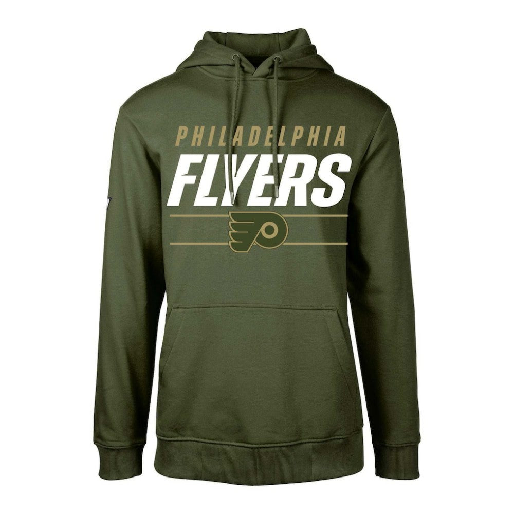 NHL Olive Philadelphia Flyers Levelwear Youth Podium Fleece Pullover Hoodie