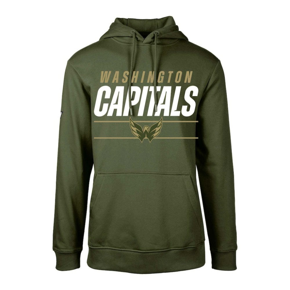 NHL Olive Washington Capitals Levelwear Youth Podium Fleece Pullover Hoodie