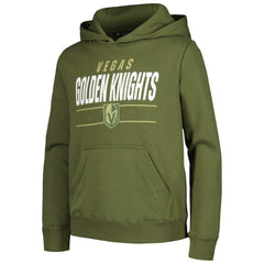 NHL Olive Vegas Golden Knights Levelwear Youth Podium Fleece Pullover Hoodie
