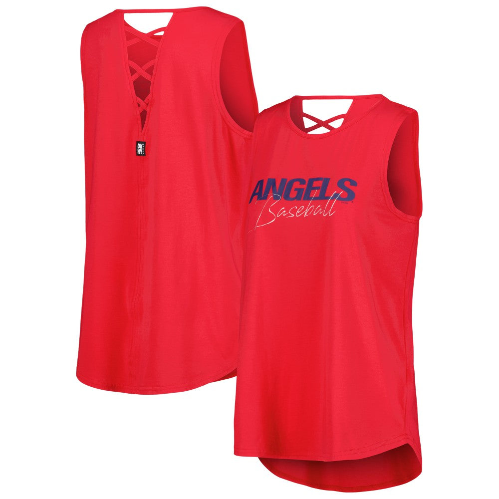 MLB Los Angeles Angels DKNY Sport Women's Claire Fashion Tri-Blend Tank Top