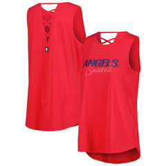 MLB Los Angeles Angels DKNY Sport Women's Claire Fashion Tri-Blend Tank Top