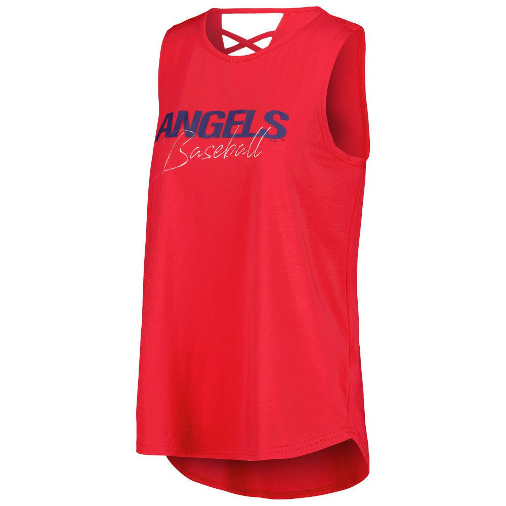 MLB Los Angeles Angels DKNY Sport Women's Claire Fashion Tri-Blend Tank Top