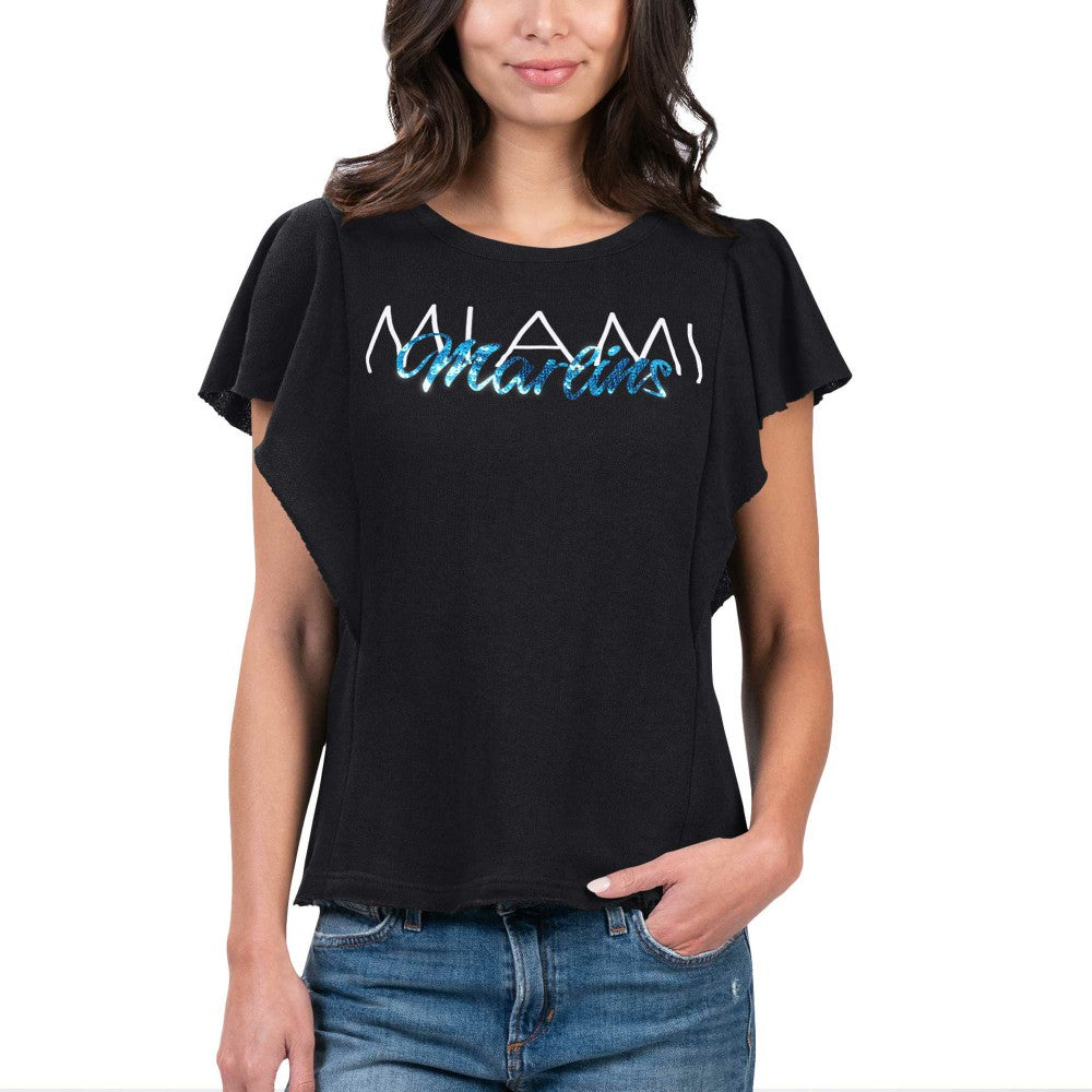 MLB Miami Marlins G-III 4Her by Carl Banks Women's Crowd Wave T-Shirt