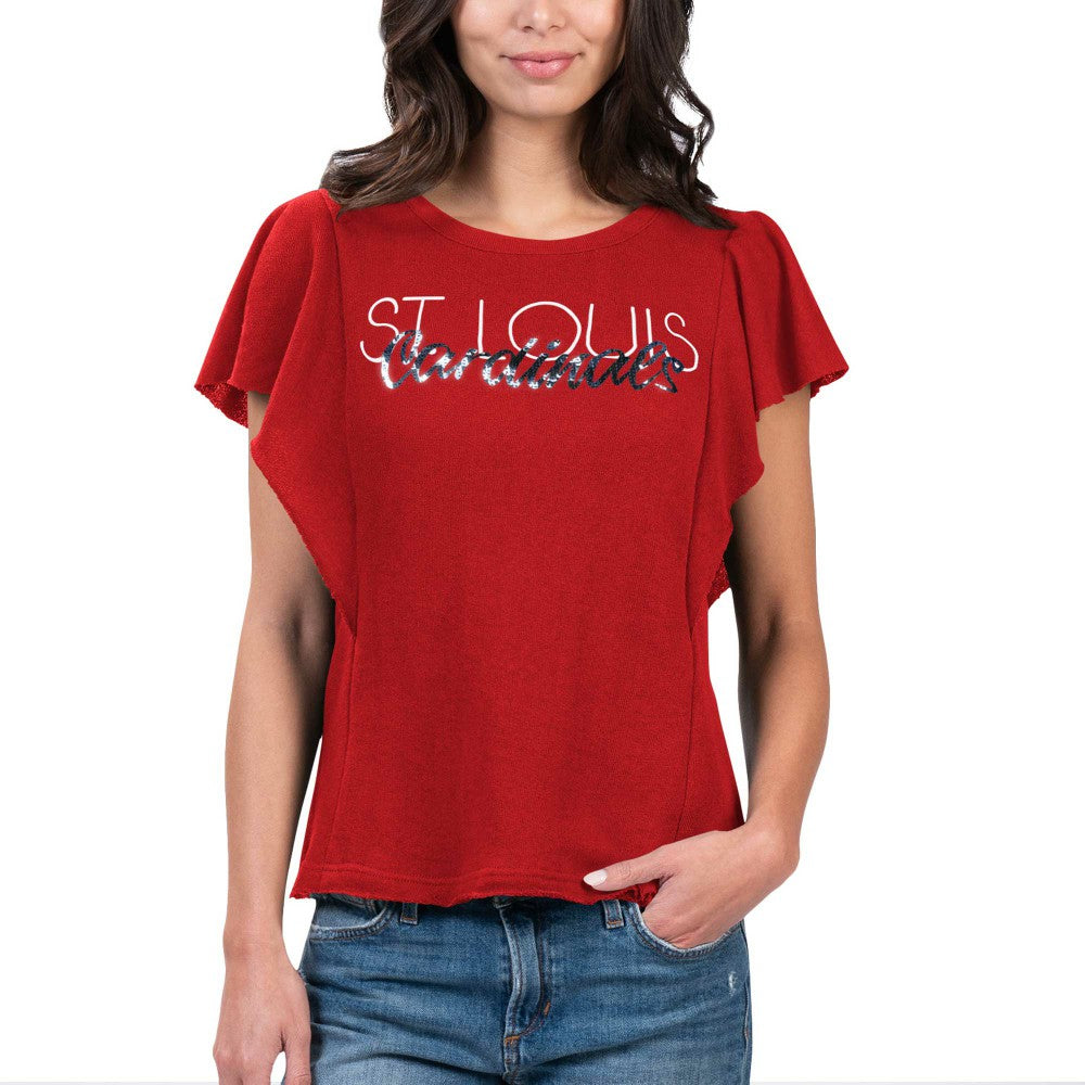 MLB St. Louis Cardinals G-III 4Her by Carl Banks Women's Crowd Wave T-Shirt