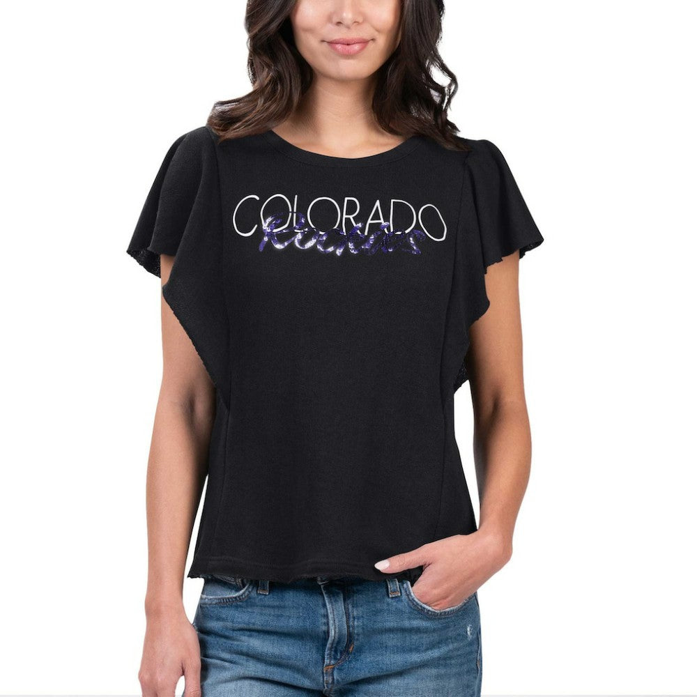MLB Colorado Rockies G-III 4Her by Carl Banks Women's Crowd Wave T-Shirt