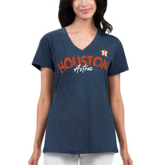 MLB Houston Astros G-III 4Her by Carl Banks Women's Key Move V-Neck T-Shirt