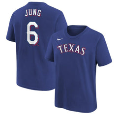 MLB Josh Jung Texas Rangers Nike Youth Name & Number T-Shirt