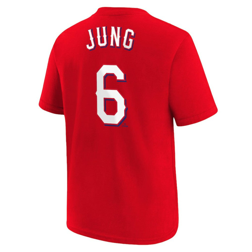 MLB Josh Jung Texas Rangers Nike Youth Name & Number T-Shirt
