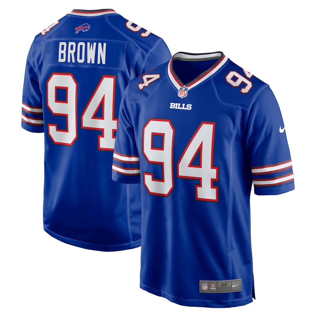 Andrew Brown  Game Jersey - Buffalo Bills