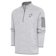 NBA Miami Heat Antigua Metallic Logo Fortune Quarter-Zip Jacket