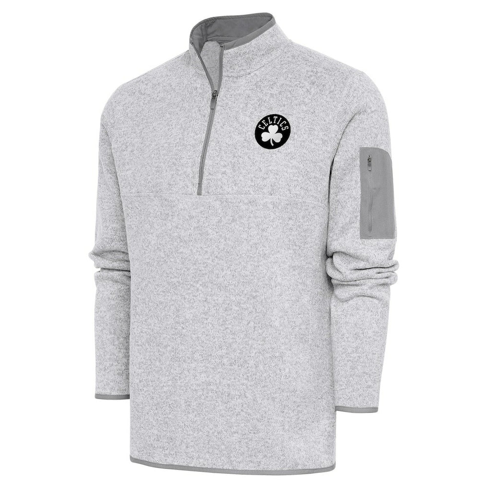NBA Boston Celtics Antigua Metallic Logo Fortune Quarter-Zip Jacket