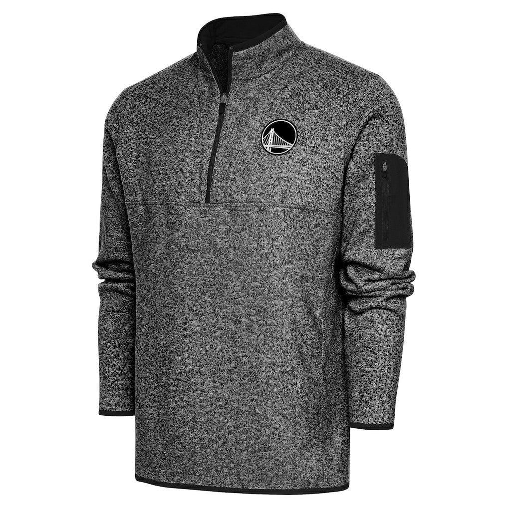 NBA Golden State Warriors Antigua Metallic Logo Fortune Quarter-Zip Jacket sale