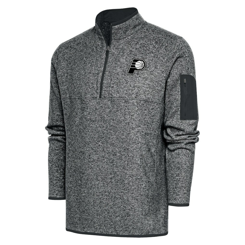 NBA Indiana Pacers Antigua Metallic Logo Big & Tall Fortune Quarter-Zip Jacket