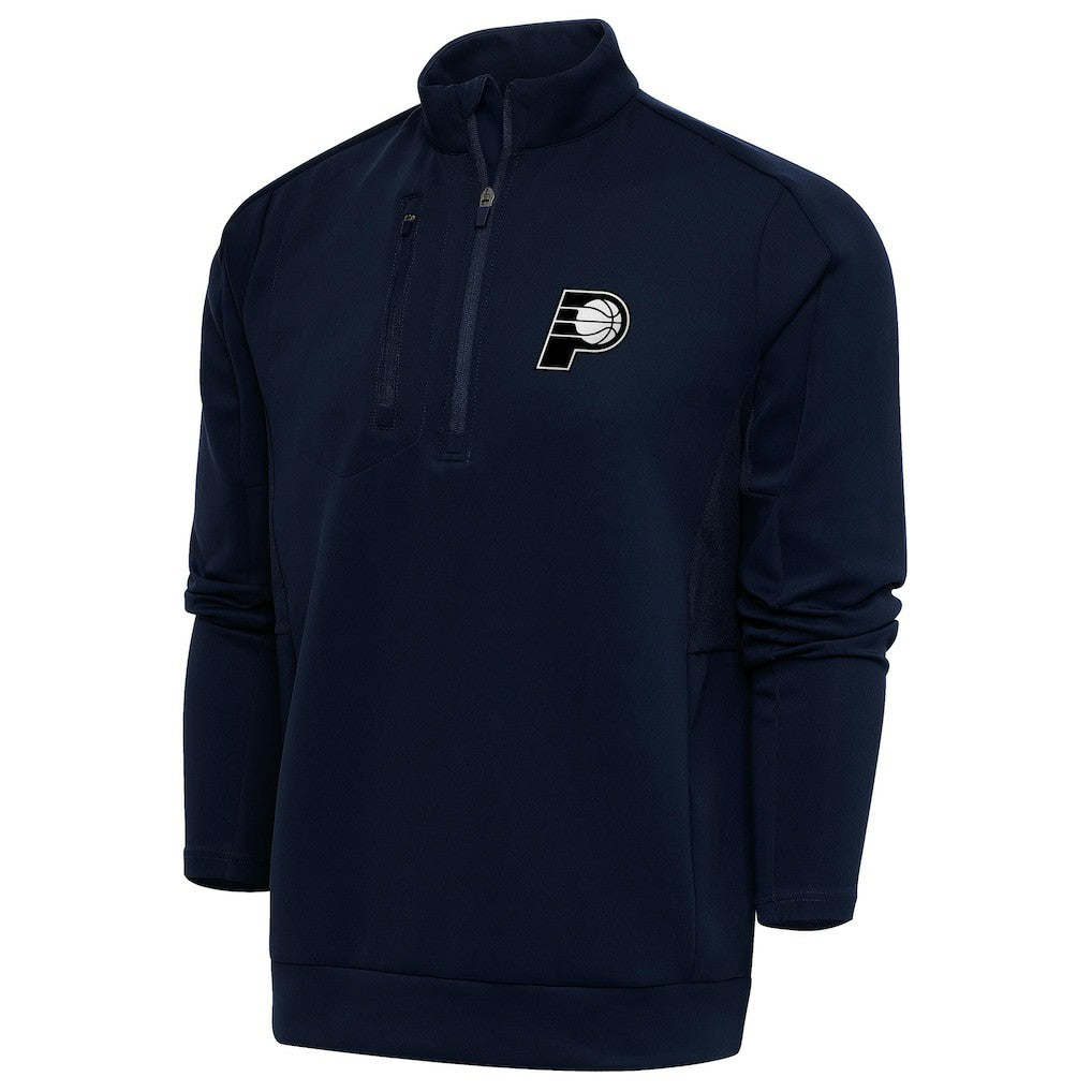 NBA Indiana Pacers Antigua Metallic Logo Generation Quarter-Zip Top