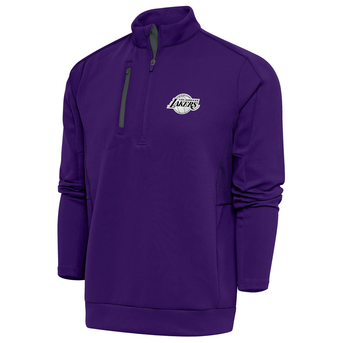 NBA Los Angeles Lakers Antigua Metallic Logo Generation Quarter-Zip Top