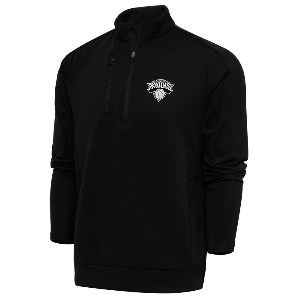 NBA New York Knicks Antigua Metallic Logo Generation Quarter-Zip Top