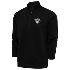 NBA New York Knicks Antigua Metallic Logo Generation Quarter-Zip Top