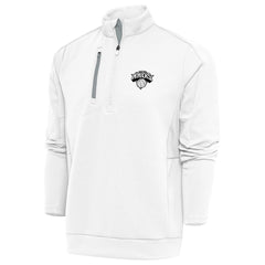 NBA New York Knicks Antigua Metallic Logo Generation Quarter-Zip Top