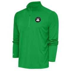 NBA Boston Celtics Antigua Metallic Logo Tribute Quarter-Zip Top