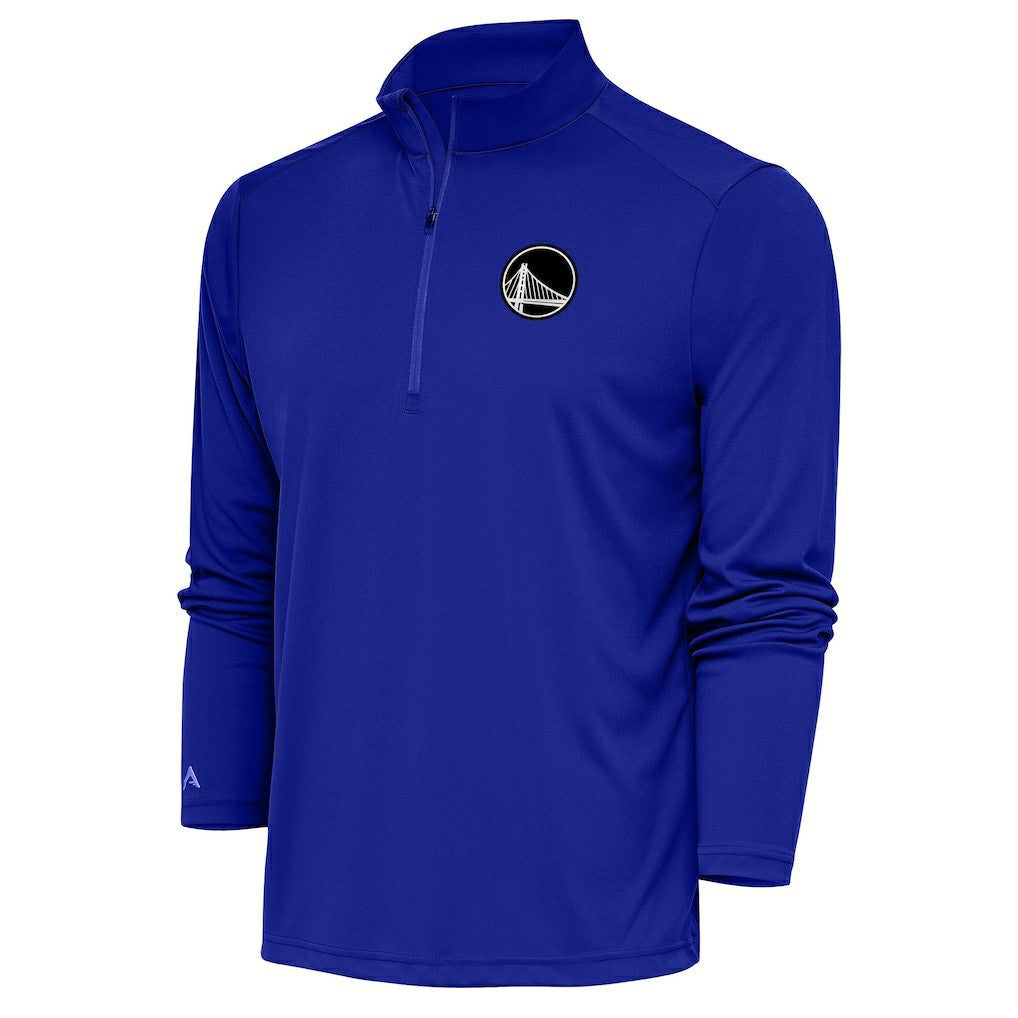 NBA Golden State Warriors Antigua Metallic Logo Tribute Quarter-Zip Top sale
