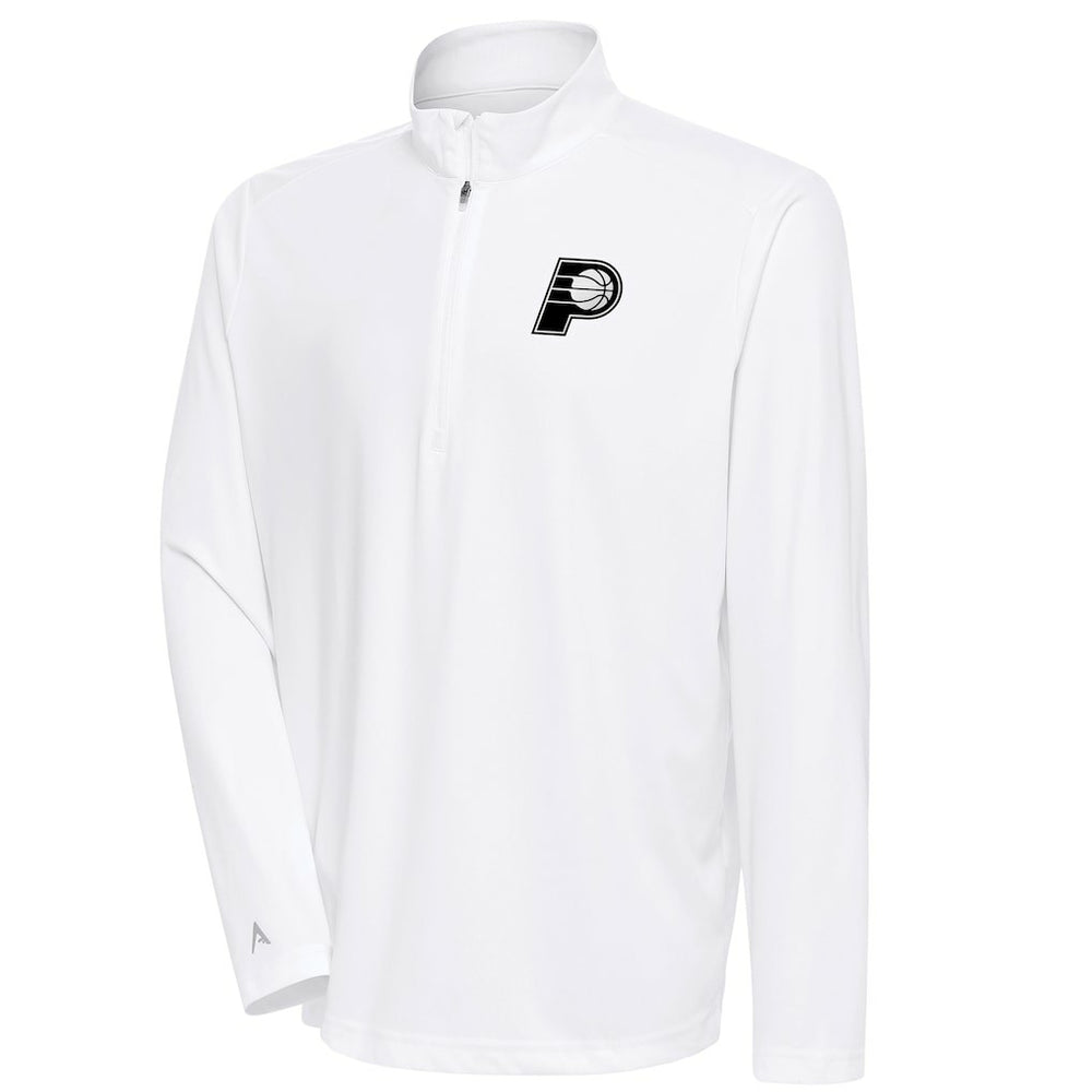 NBA Indiana Pacers Antigua Metallic Logo Tribute Quarter-Zip Top