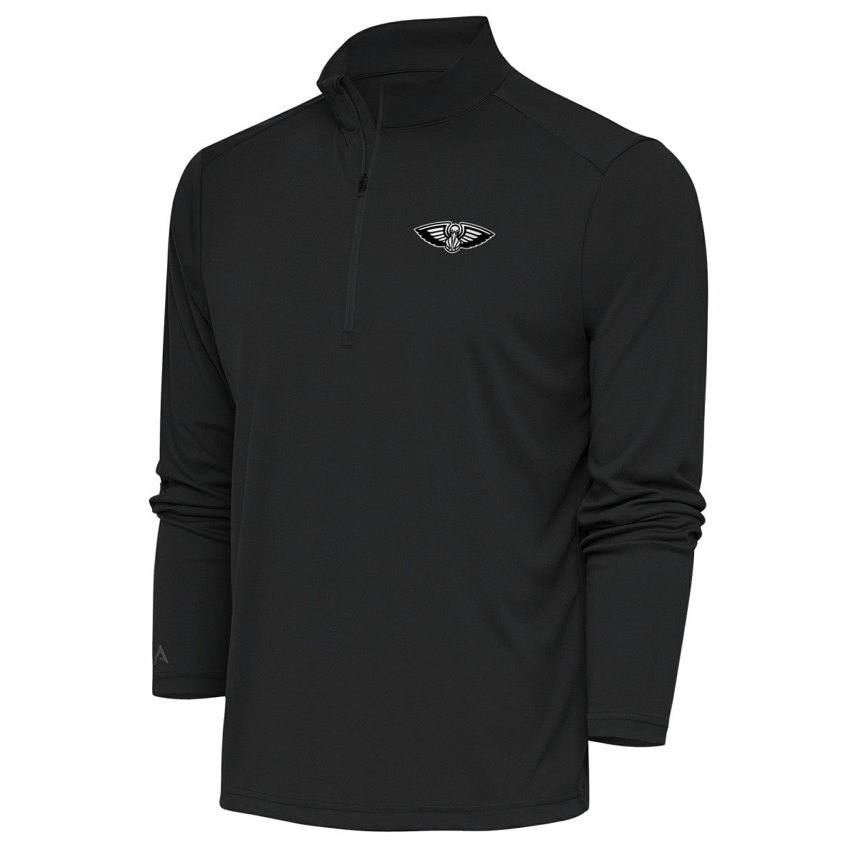 NBA New Orleans Pelicans Antigua Metallic Logo Tribute Quarter-Zip Top