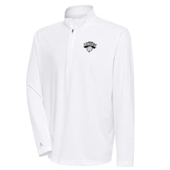 NBA New York Knicks Antigua Metallic Logo Tribute Quarter-Zip Top