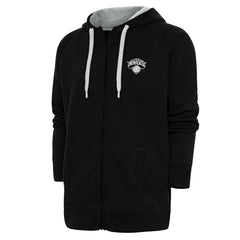NBA New York Knicks Antigua Metallic Logo Victory Raglan Full-Zip Hoodie