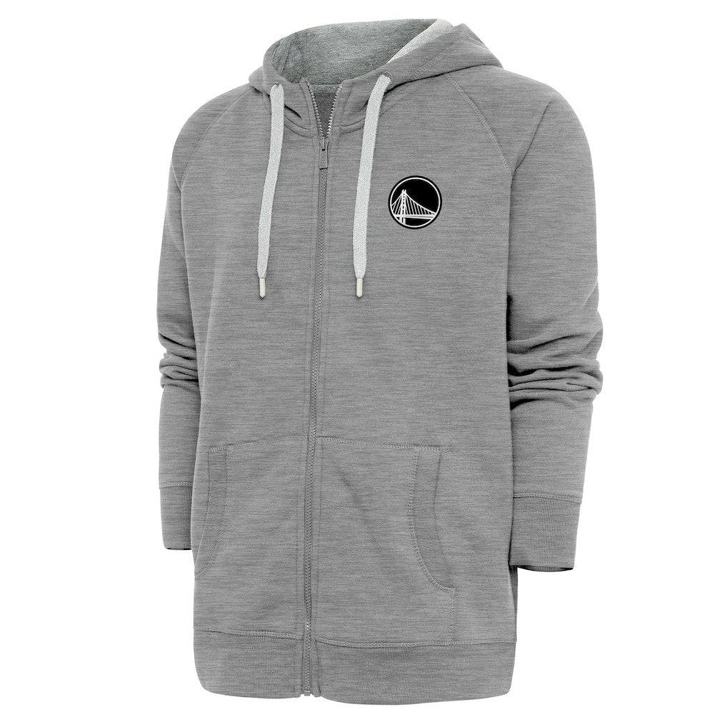 NBA Golden State Warriors Antigua Metallic Logo Victory Raglan Full-Zip Hoodie sale