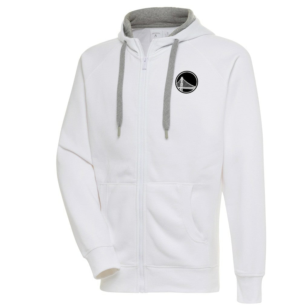 NBA Golden State Warriors Antigua Metallic Logo Victory Raglan Full-Zip Hoodie sale