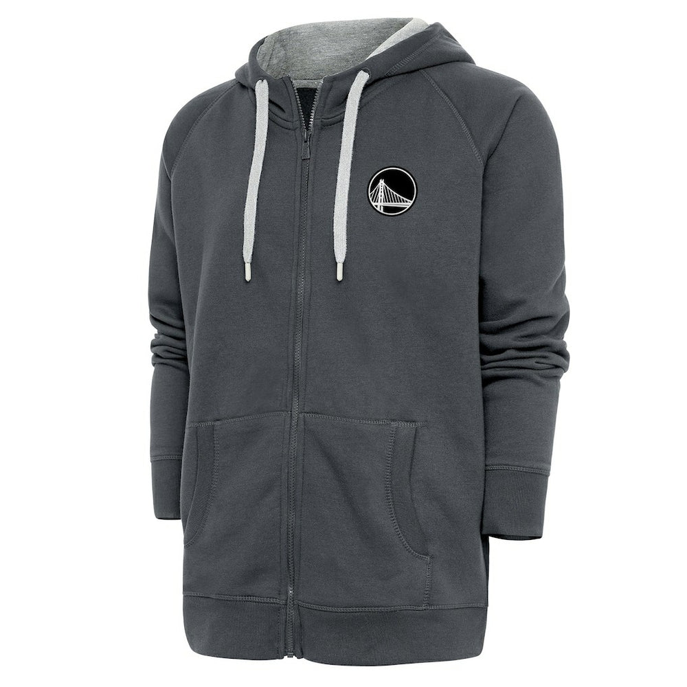 NBA Golden State Warriors Antigua Metallic Logo Victory Raglan Full-Zip Hoodie sale