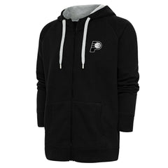 NBA Indiana Pacers Antigua Metallic Logo Victory Raglan Full-Zip Hoodie