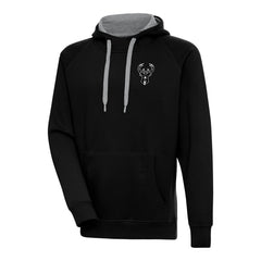 NBA Milwaukee Bucks Antigua Metallic Logo Victory Raglan Pullover Hoodie