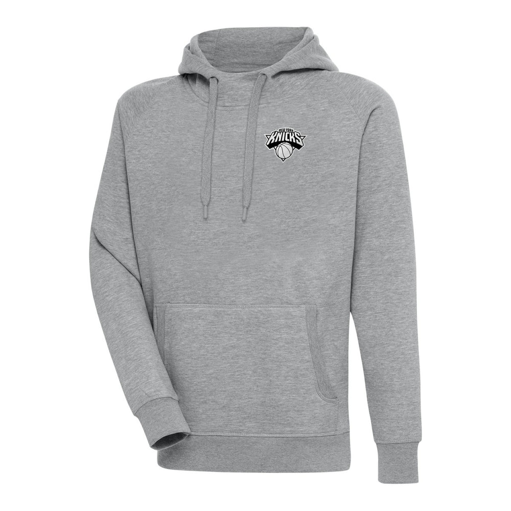 NBA New York Knicks Antigua Metallic Logo Victory Raglan Pullover Hoodie